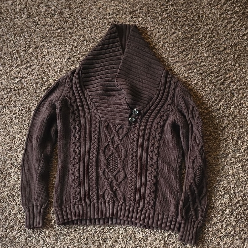 Eddie Bauer Dark Brown Turtleneck Sweater